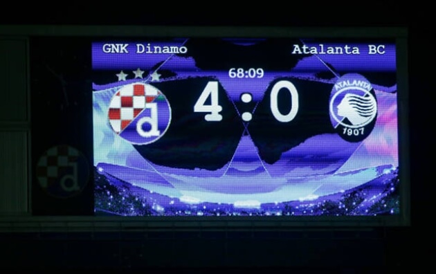 Atalanta thua đậm Dinamo Zagreb